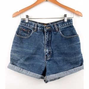 [ROUTE 66] Medium Wash vintage Rolled Denim Shorts  9/10
